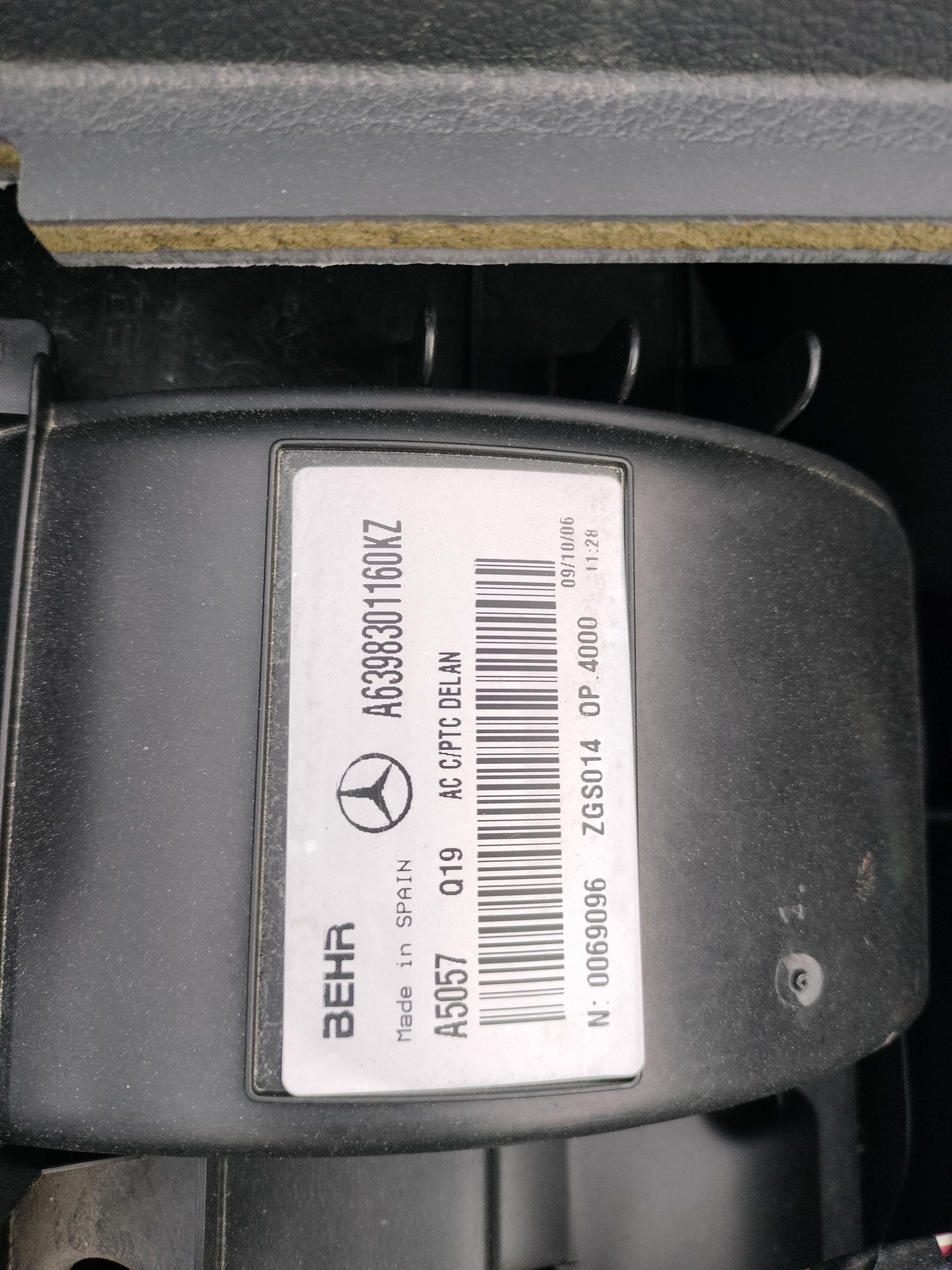 Ventilador calefaccion mercedes-benz vito basic-kombi (639)